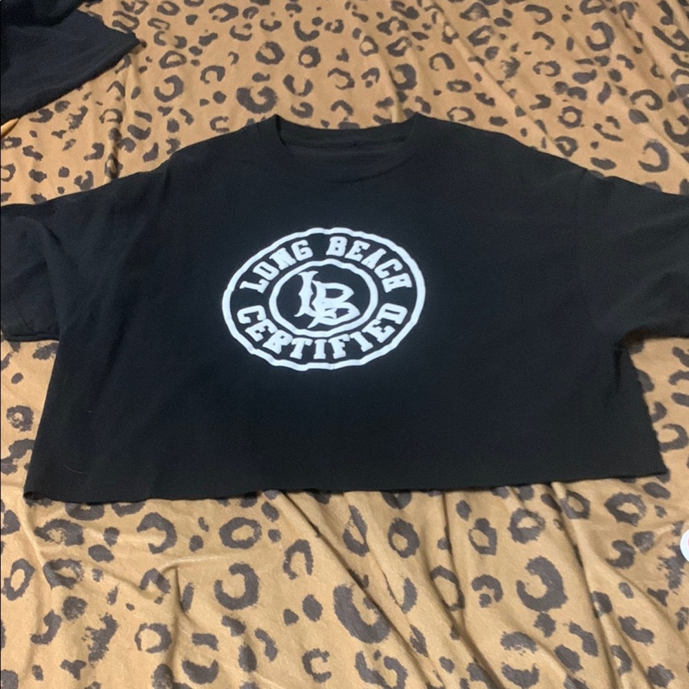 Black Kids Shirt with White Print